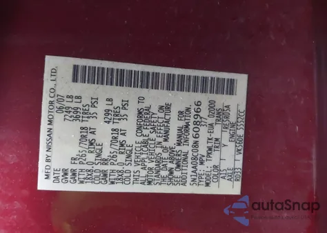 2008 Nissan Armada Se from USA, damaged, VIN 5N1AA08C08N608966